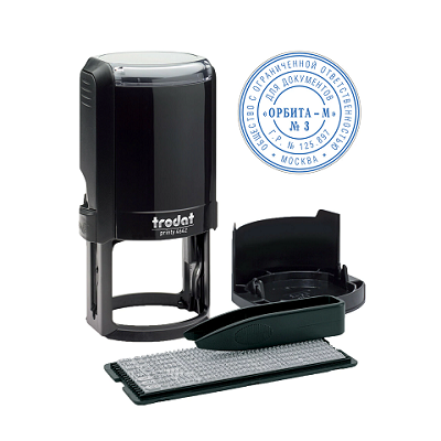 Печать самонаборная Trodat  4642/DB TYPO PRINTY 4.0 R1,5 (полтора круга)