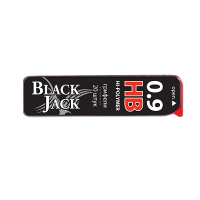 Грифель BRAUBERG Black Jack Hi-Polymer 180455, НВ, 0,9 мм, 20 шт