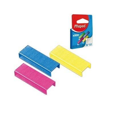 Скобы  № 10 Maped 324706, цветные, 800 шт
